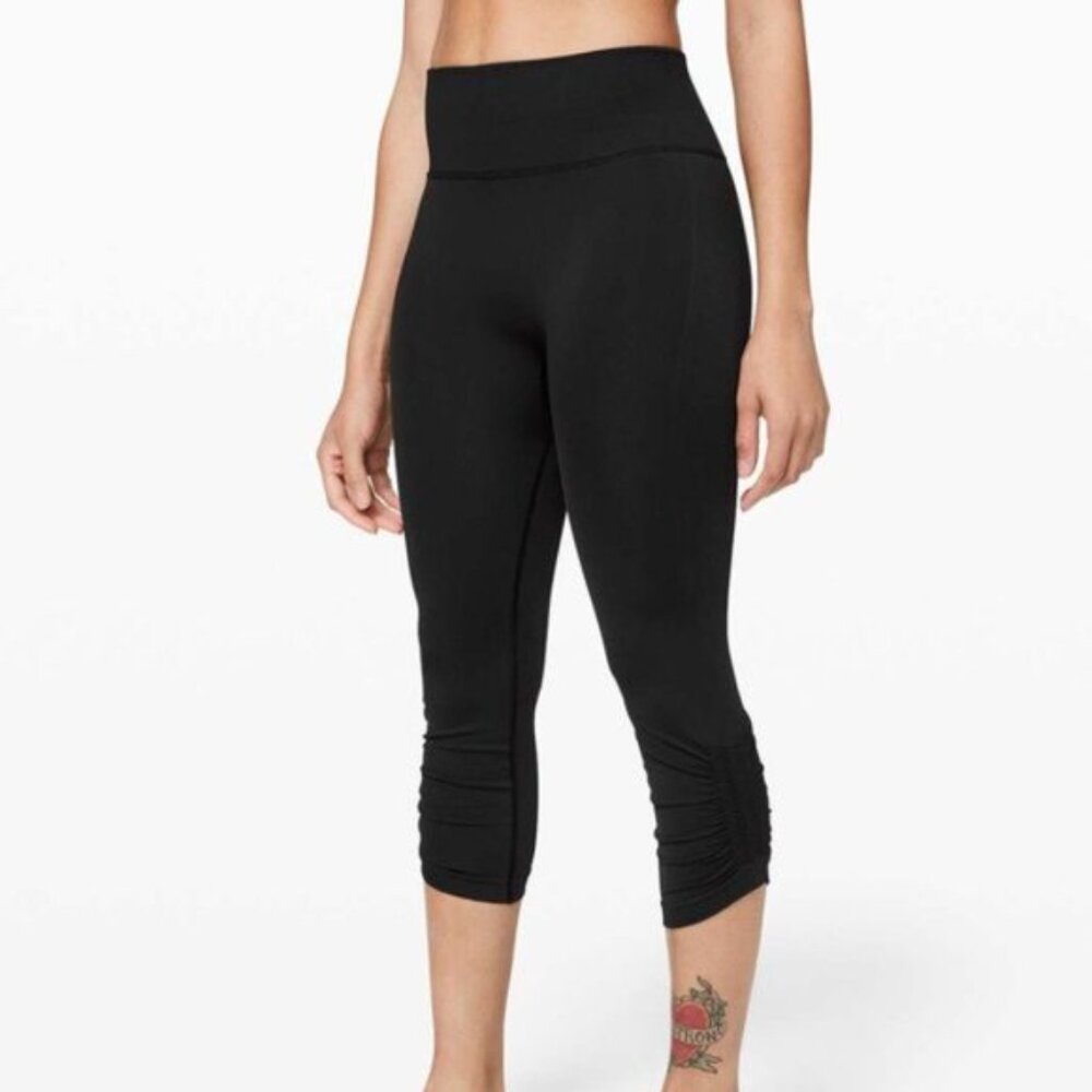 Lululemon Womens Black Crop Leggings  Black sz 6